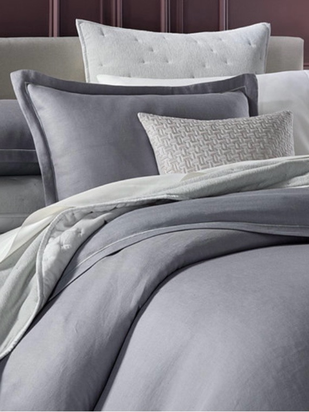 Hotel Collection Linen/Modal Blend 3-Pc. Comforter Set, Full/Queen